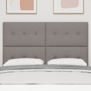 Tăblie cu butoni tapițată taupe 160 cm din țesătură