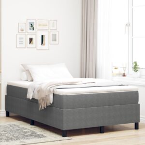 Pat cu arcuri  Gri deschis Mic Dublu din Material Corduroy