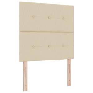 Tăblie  tapițată cu nasturi Crem 100 cm din material textil