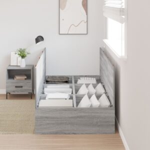 Cadru de pat cu depozitare  Gri Sonoma 75x190 cm