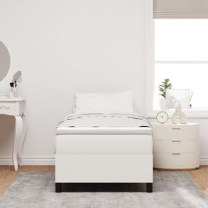 Pat cu arcuri  Crem 80x200 cm din țesătură de catifea