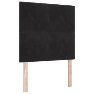 Tăblie Cu Butoane Capitonnate Negru 90 cm Catifea