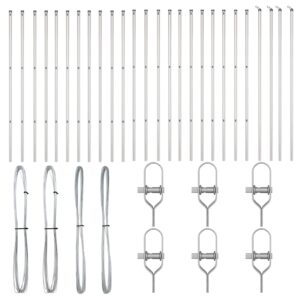 Stâlpi de gard 26 buc Ø32 mm 170 cm Oțel galvanizat
