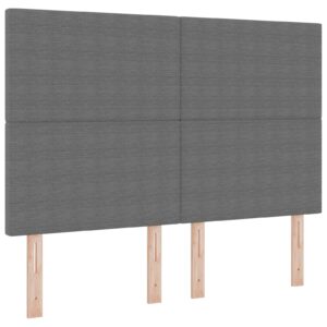 Tăblie  Design simplu Gri deschis 160 cm din țesătură de corduroy