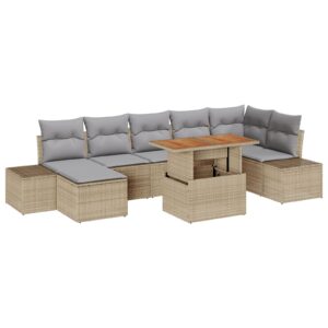 Set canapea grădină  8 piese Bej, Gri