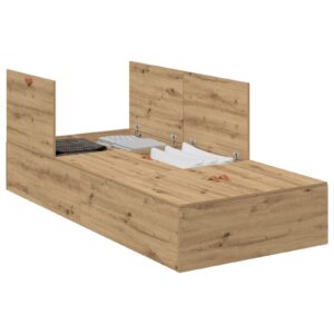Cadru de pat cu depozitare  Artisan Oak 80x200 cm