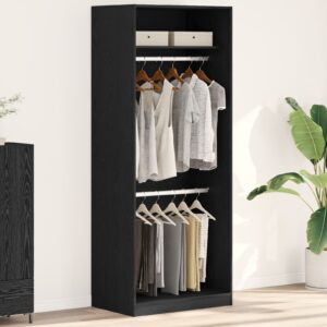 Dulap  Negru Stejar 80x50x200 cm din lemn prelucrat