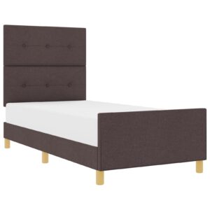 Cadru de Pat Maro Întunecat 90x200 cm Material Textil