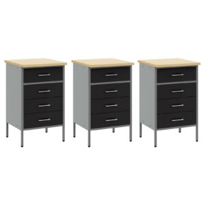 Set de banc de lucru  din 8 piese Oțel Negru