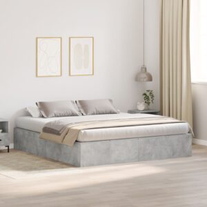 Cadru de pat cu depozitare  Gri beton 180x200 cm