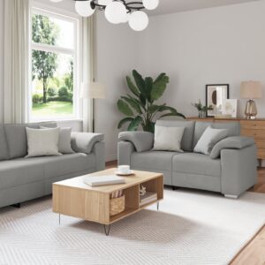 Set canapea 3 piese cu perne gri