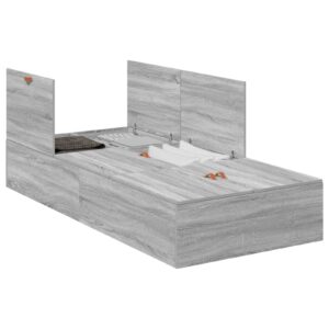 Cadrul de pat cu depozitare  Gri Sonoma 90x190 cm