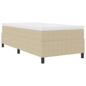 Pat Box Spring Verde Deschis Gri 100x200 cm Catifea Cotele