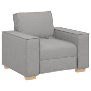 Set canapea 3 piese cu perne, gri noros, de la