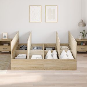 Cadru de pat cu depozitare  Sonoma Oak 200x200 cm