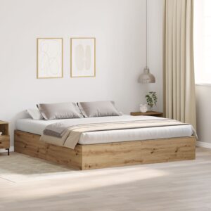 Cadru de pat cu depozitare  Artisan Stejar 200x200 cm