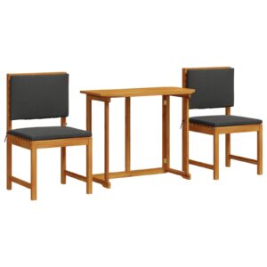 Set de dining pentru grădină , 3 piese, din lemn masiv de acacia