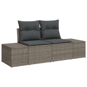 Set de sofa de grădină  Set de 7 Gri, Ratan