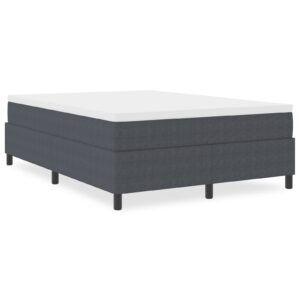 Pat cu arcuri Box Gri închis 140x200 cm din material de catifea