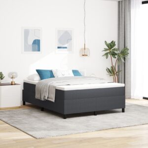Pat Box Spring Gri Închis 160x200 cm din țesătură de corduroy