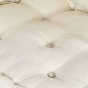 Sofa Pouffe Modulară cu 2 Locuri Convertibilă din Material Crem de la