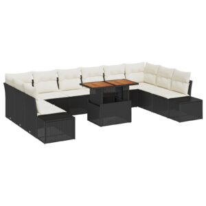 Set canapele grădină  11 piese Bej Aluminiu