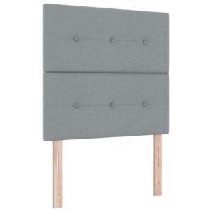 Pat Box Spring  cu saltea Gri deschis 100x200 cm Textil