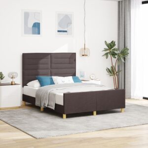 Cadru de pat  Maro închis 160x200 cm din material textil