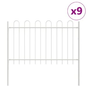 Gard Hoop Alb de la , 15,3x0,8 m, din oțel