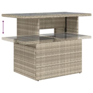 Set canapea  pentru grădină 8 piese Gri Rattan
