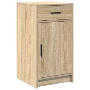 Set de toaletă  3 piese cu LED din lemn ingineresc Sonoma Oak