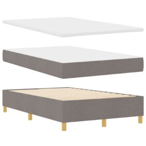 Cadru de Pat  cu Saltea Set de 2 Taupe țesătură 120 x 200 cm