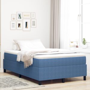 Pat Box Spring Albastru 120x200 cm din material corduroy