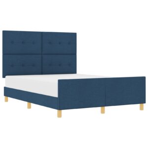 Cadru de pat Albastru 140x200 cm Material textil