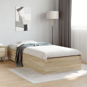Cadrul de pat  Sonoma Stejar 90x190 cm Lemn prelucrat
