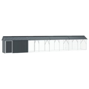Cuști pentru Păsări cu Extensie Antracit 112x838x141 cm Oțel