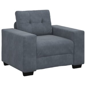 Set de canapele 3 piese cu perne Catifea Gri Închis