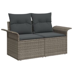 Set de Canapele pentru Grădină  Set de 9 Gri Ratan