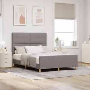 Cadru de pat Taupe 140x190 cm Textile