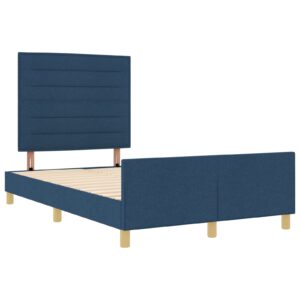 Cadru de pat Albastru 160x200 cm Fabricat