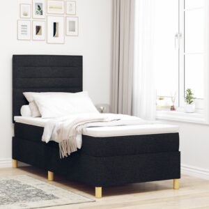 Saltea pentru pat cu arcuri Negru Material textil 90 x 190 cm