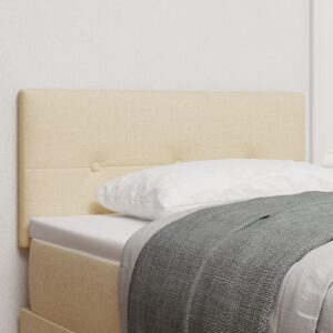 Cap de pat LED cu butoane capitonate Crem 100 cm Textile