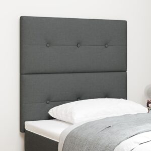 Tăblie tapițată cu nasturi Gri închis 90 cm Fabric