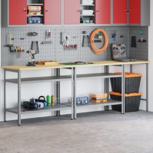 Set banc de lucru 3 piese  Gri Oțel