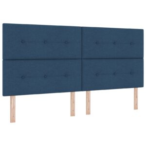 Tăblie de pat  tapițată cu butoni Albastru 200 cm Fabric