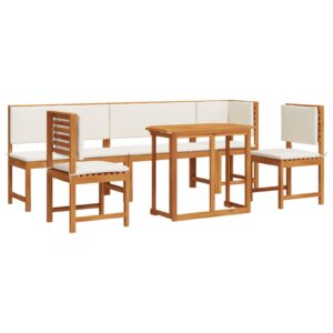 Set de gătit pentru curte , 6 piese cu perne din lemn de acacia