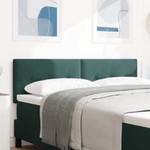 Tăblie cu LED, cu butoni, Verde închis, 80 cm, Catifea