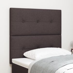 Tăblie tapițată cu butoni Maro închis 100 cm Fabric