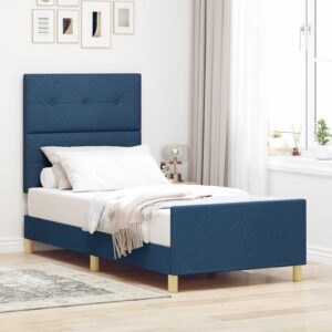 Cadru de Pat Albastru, 80x200 cm, Textil