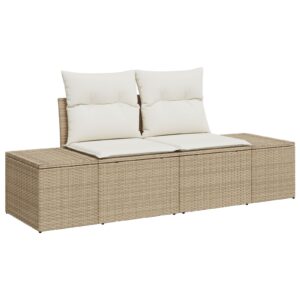 Set de Canapea pentru Grădină Set de 10 Bej Ratan